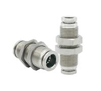 Raccord enfichable pneumatique à air en acier inoxydable 304 cloison droite, Tube de connecteur rapide OD 4mm 6mm 8mm 10mm 12mm 14mm 16mm (Size : Tube OD 6mm)