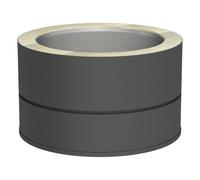 Raccord EW vers DW avec doublure murale intégrée, droit - double paroi - Tecnovis TEC-DW-NOIR 180 mm