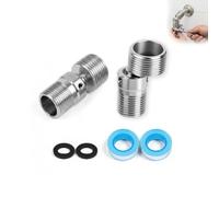 Raccord Excentré Mitigeur Lot de 2 Adaptateur Robinet Douche Réglable à 360 Degrés Acier Inoxydable 304 Distance Ajustable 120-180mm Raccordement Plomberie Cuisine Salle de Bain