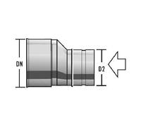 Raccord excentré - simple paroi - Raab EW-FU Augmentation 200 - 250