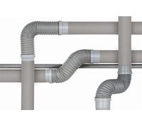 Raccord extensible évacuation Multicoude L.190 à 290mm Ø40 mm mâle-femelle - 211-MULTI340-MF