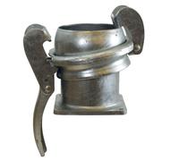 Raccord femelle, DN 133 mm avec bride 5" Bride à 4 côtés, 150x150 mm - système Bauer