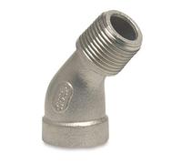 Raccord fileté en acier inoxydable coudé 45° 1" filetage intérieur x 1" filetage extérieur