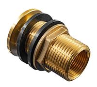 Raccord Fileté En Laiton - Traversée De Réservoir 3/4" x 1/2" - Joint Inclus, Raccordement Fiable Pour Eau Potable Et Chauffage - Haute Résistance À La Pression