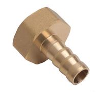 Raccord fileté femelle BSP en laiton avec extrémité de connexion de tuyau cannelé pour installations de tuyaux de 1,9 cm et plusieurs diamètres de tubes (12 mm)
