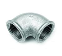 Raccord Fileté Fonte Malléable Galvanisée - Coude 90° Femelle-Femelle - Changement De Direction À Angle Droit