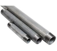 Raccord Fileté Fonte Malléable Galvanisée - Mamelon Double Mâle-Mâle - Raccordement Direct Haute Durabilité