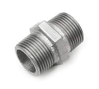 Raccord Fileté Fonte Malléable Galvanisée - Mamelon Mâle-Mâle - Connexion Filetée Haute Durabilité