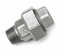 Raccord Fileté Fonte Malléable Galvanisée - Union Plate Étanche Mâle-Femelle - Raccordement Démontable Plomberie