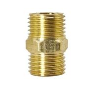 Raccord fileté hexagonal en laiton for système d'irrigation - Adaptateur de connexion métallique durable, 1 pièce(1/8in)