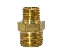 Raccord fileté hexagonal en laiton for systèmes d'irrigation - Adaptateur de connecteur métallique durable (1 pièce)(1/4x3/8in)