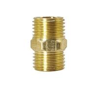 Raccord fileté hexagonal en laiton for systèmes d'irrigation - Adaptateur de connecteur métallique durable (1 pièce)(1/4in)