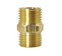 Raccord fileté hexagonal en laiton for systèmes d'irrigation - Adaptateur de connecteur métallique durable (1 pièce)(3/8in)