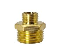 Raccord fileté hexagonal en laiton for systèmes d'irrigation - Connecteur métallique durable, 1 pièce(1/4x1/2in)
