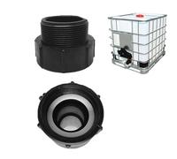 Raccord fileté IBC - Embout adaptateur baril, convertisseur de valve de réservoir | Joint de raccordement durable avec interface de débit uniforme pour le dispositif de stockage d'eau, les équipements