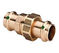 Raccord fileté Viega Sanpress 2260 54 mm, laiton rouge, joint plat, SC-Contur