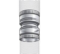 Raccord flexible à flexible Chemilux Condensation B22 - B23 PPTL diamètre 80 Fioul / Gaz Réf. 330081