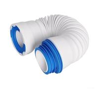 Raccord flexible de tuyau d'évacuation de toilettes extensible de 250 mm à 530 mm pour vidange murale et de sol avec joint en silicone blanc
