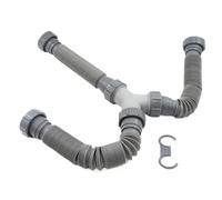 Raccord flexible for tuyau d'évacuation d'évier double, type Y, trois voies, étanche, professionnel