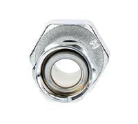 Raccord fou 2 écrous prisonniers réduits chromé F12x17 F15x21 - - D095036