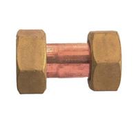 Raccord fou 2 pièces écrou prisonnier femelle 15/21 laiton - - D09502B