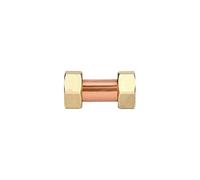 Raccord fou 2 pièces écrou prisonnier femelle 20x27 laiton - GARIS - D09503B