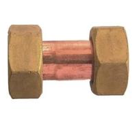 Raccord fou 2 pièces écrou prisonnier femelle 20x27 laiton - GARIS - D09503B G