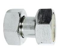 Raccord fou 2 pièces écrou prisonnier15/21 chromé - GARIS - D09502C G