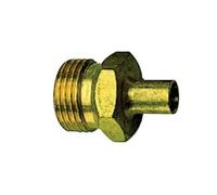 Raccord gaz b-p Fer/Cuivre Mâle à souder 1p bouteille/cu 14 la piece
