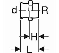 Raccord GEBERIT Mapress Cuivre, filet. Mâle - 617