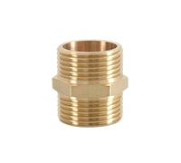 Raccord hexagonal en laiton (1 pièce) - Connecteur de tuyau fileté mâle BSP 1/8" à 1" for systèmes d'eau, d'huile et de gaz(3l8 to 1l2,50 PCS)