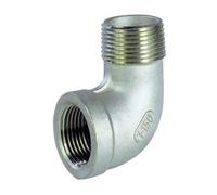 Raccord inox coudé 90° à visser M 1" F 1" Sféraco