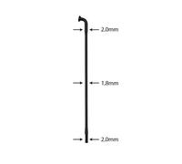 Raccord Inox J-Bend 274Mm Noir Avec Nipple 12Mm 525071889 Sapim Vélo