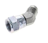 Raccord JIC coudé 45deg UNF 1/2''-20 Mâle x Femelle Acier 275bar (3863.75psi)