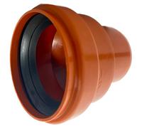 Raccord KG de transition 136 x 110 mm en grès PVC-U | Raccord | KACZMAREK | avec joint | pour systèmes de drainage externes | Joint en caoutchouc | Installation des eaux usées | Système de tuyaux
