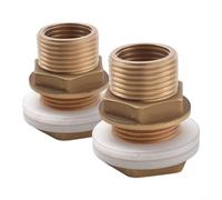 Raccord Laiton 3/4" Réservoir Eau 2 Joints Inclus | Laiton massif résistant, filetage standard 3/4", 2 joints inclus par pièce, étanchéité parfaite, usage réservoir eau