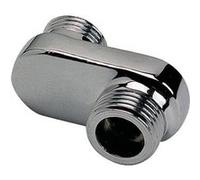 Raccord Laiton Chrome Contre Coude Extra Plat Excentre 25 - Double Male G