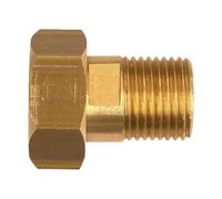 Raccord laiton compteur - - Mâle 1/2 Femelle écrou libre 1/2 - Fixation à visser - Filetage 1/2"" (15x21)