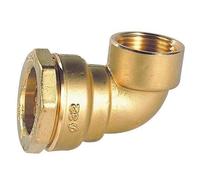 Dipra 462254 Raccord Laiton pour Tuyau Polyéthylène, Coude Femelle, Diamètre 25 mm, F20/27 (3/4")