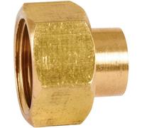 Raccord laiton droit 2 pièces à souder - F 3/8' - diamètre 10 mm - 359GC