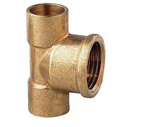 Raccord laiton en T réduit à souder - F 1/2 - Ø 14 mm - 130GC - Thermador