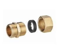 Raccord laiton - NT NOYON & THIEBAULT - Raccord joint mixte - Ø12 - Mâle 12x17 - Étanchéité par joint caoutchouc