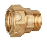 Somatherm Raccord laiton droit à serrage extérieur pour tube PE Ø32 mm Mâle 1" 20 bars +5/+80°C ACS
