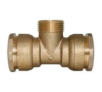 Raccord laiton Té mâle PE Ø 32 - Filetage 1 - SOMATHERM