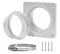 Raccord magnétique pour conduit d'échappement pour sèche-linge supportant une connexion droite ou coudée à des tuyaux d'aération muraux (E)