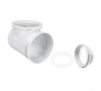 Raccord magnétique pour conduit d'échappement pour sèche-linge supportant une connexion droite ou coudée à des tuyaux d'aération muraux (B)