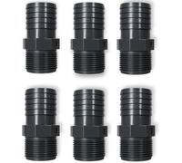 Raccord mâle cannelé PVC Ø32 mm pour tuyau flexible - PN10, 60 °C, résistant aux produits chimiques - Lot de 6