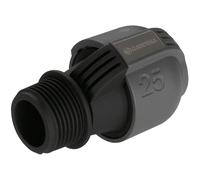 Raccord mâle de Gardena : raccord des conduites aux électrovannes et raccordement direct à l'installation domestique, 25 mm à filetage mâle x 1 Pouce, technologie de raccordement Quick&Easy (2763-20)