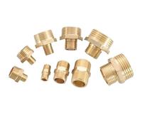 Raccord mâle hexagonal BSP en laiton - Adaptateur forgé 1/8" vers 1" for applications eau/huile/gaz(1 to 1,10 PCS)