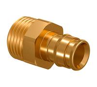 Raccord mâle Q&E PL 25-G1"MT pour tuyaux en polyéthylène réticulé Doré (référence 1047863)